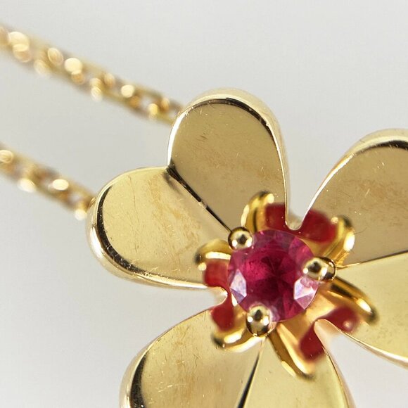 Van Cleef & Arpels Frivole mini VCARP7S800 Rose gold Ruby Necklace - Picture 6 of 14